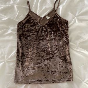 Faux Velvet camisole